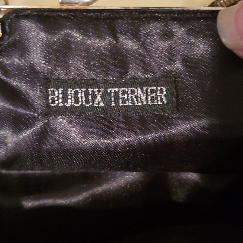 Bijoux Terner Black Sequin Designer Evening Purse - image 4